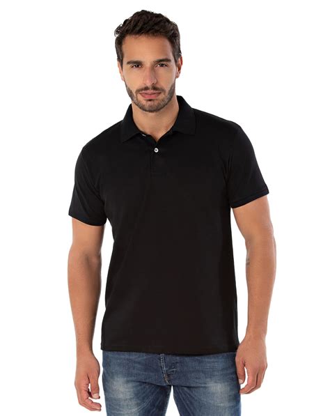 camisa polo preta